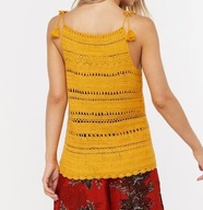 MOONSOON Tunika handmade / bluzka plażowa żółta Rozmiar S 36