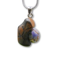 SZAFIR naturalny - Biżuteria z duszą - orzech, prezent dla niej, pirografia