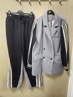 Garnitur damski Uni L/XL szaro-czarny Italy !!!