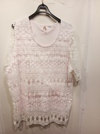 bluzka biała różowa