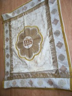 Zabytkowy BALDACHIM. Hafty.