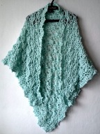 Chusta narzuta nowa szydełkowa z bordiurą uniwersalna