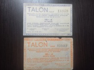 Talony 100 i 200 zł dla dostawców surowców wtórnych 1982 rok