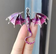 Broszka z fioletowym smokiem Gramy dla WOŚP