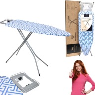 DESKA DO PRASOWANIA DUŻA STABILNA REGULOWANA Z PODSTAWKĄ ŻELAZKO 120X38 CM