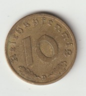 III Rzesza 10 pfennig 1939 D