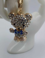 Błyszczący brelok cyrkoniowy miś –kryształki zawieszka do kluczy torebki