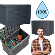 SKRZYNIA OGRODOWA DO OGRODU 190L SCHOWEK SKRYTKA PLASTIKOWA ZABAWKI DUŻA