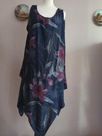 WŁOSKA SUKIENKA swobodna dół asymetryczny 38