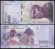 BNB - WENEZUELA 1000 Bolivares 2017 Z # seria zastępcza # P95br # UNC
