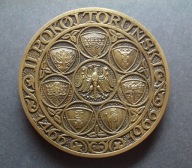 POLSKA MEDAL II POKÓJ TORUŃSKI z Krzyżakami 1466 PIĘKNY Promo Okazja