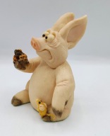 Świnka ma fobie - boi się pająków i myszek Figurka kolekcjonerska Sygnowana