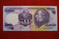 URUGWAJ 1000 NUEVOS PESOS, 1981, P-64b, seria B, UNC, BANKNOT RZADKI