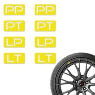 Zestaw naklejek na koła oznaczenia kół na sezonowanie wodoodporne