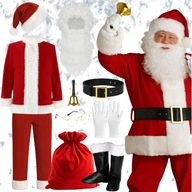 PROFESJONALNY STRÓJ ŚWIĘTEGO MIKOŁAJA KOSTIUM WELUROWY PREMIUM ROZMIAR L