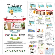 KALENDARZ ADWENTOWY 24 KARTY CIEKAWOSTKI ZADANIA DLA DZIECI RODZINNA ZABAWA