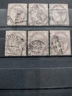 1881 ANGLIA - 6 x Mi. 65 kas.