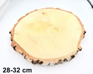 Plaster drewna suchy krążek drewniany Brzoza 30cm Suche plastry 30 cm