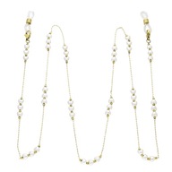 82805 Łańcuszek do okularów złota stal chirurgiczna serduszka