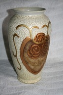 ELEGANCKI WAZON CERAMICZNY HANDMADE STYL VINTAGE OZDOBNY DO SALONU SYPIALNI