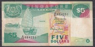 Singapur 5 Dolar 1989