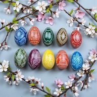 Pisanki wielkanocne kraszanki GĘSIE ręcznie robione ludowy folk unikat 2026