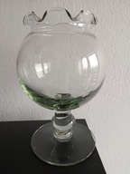 SZKLANY DEKORACYJNY WAZON NA NÓŻCE