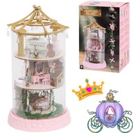 DIY Miniaturowy domek 3D pod kloszem Pałac Księżniczki LED Light Crafts&Co