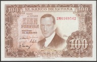Hiszpania 100 peset 1953 - Romero - stan bankowy UNC