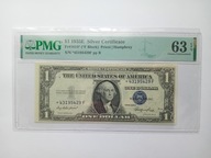 banknot 1 dolar 1935E Gwiazdka Silver Certificate USA Seria zastępcza