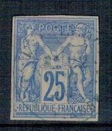 Francja Kolonie francuskie 1877 Znaczek kasowany 31 Hermes alegorie