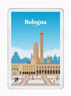 BOLONIA BOLOGNA WŁOCHY magnes pamiątkowy na lodówkę akrylowy