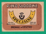 CIESZYN, piwo jasne "Specjalne" /SZ ziel/