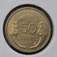 *FRANCJA [0123]*50 centymów 50 CENTIMES 1939 Trzecia Republika, Marianna