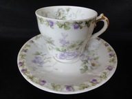 R. DELINIERES & Co LIMOGES filiżanka w kwiatki 1894 - 1900