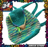 Szydełkowy plecak - kolorowy