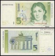 BNA - NIEMCY RFN 5 Marek 1991 seria A 8900104 D6 # P37 # XF-