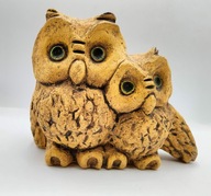 SOWA 2 sowy śliczna RĘCZNA PRACA vintage DUŻA 18CM