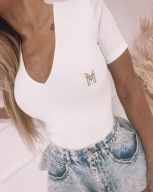 Body damskie prążek Polly LA MANUEL M/L Ecru