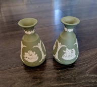 WEDGWOOD JASPERWARE WAZONIKI SZALWIOWA ZIELEŃ