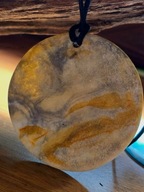 Naszyjnik jak piasek pustyni kamień marmur rękodzieło z żywicy