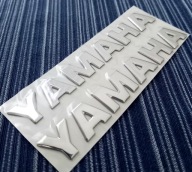 Napisy YAMAHA Srebrne Chrom 12cm/2szt XJ MT FJR MAJESTY BT1100 R3 R6 Raptor