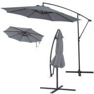 PARASOL OGRODOWY DUŻY SKOŚNY Z WYSIĘGNIKIEM SKŁADANY TARASOWY BALKONOWY