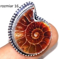 Pierścionek Dichroic Glass Amonit Fossil R 16