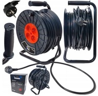 PRZEDŁUŻACZ BĘBNOWY BUDOWLANY DO OGRODU 50M 3x2,5 KABEL LISTWA NA BĘBNIE CE