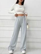 spodnie dresowe szare, nowe z gumą w pasie 44