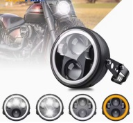 Lampa Reflektor motocyklowa LED 5.75 cala czarna Harley Honda Yamaha