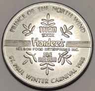 Żeton Zimowy karnawał Św. Pawła w St Paul 1988 r.