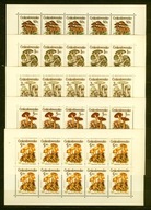 CZECHOSŁOWACJA** GRZYBY, arkusiki, OPIS Mi 3017-21