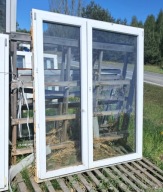 OKNO/DRZWI Balkonowe Dwuskrzydłowe Plastikowe PCV 170x204cm Białe